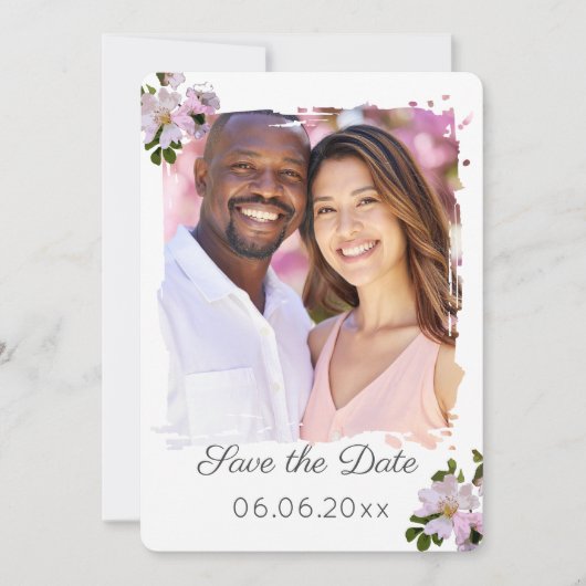 Wild Country Roos Bewaar de datum Fotokaart Save The Date (Voorkant)