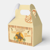 Wild cowboy westerne verjaardag bedankdoosjes (Achterkant)