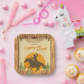 Wild cowboy westerne verjaardag papieren bordje (Feest)