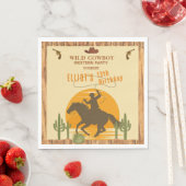 Wild cowboy westerne verjaardag servet (Insitu)