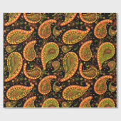 Wild Crazely Paisley Helder Kleurrijk Cadeaupapier (Vlak)
