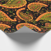 Wild Crazely Paisley Helder Kleurrijk Cadeaupapier (Hoek)