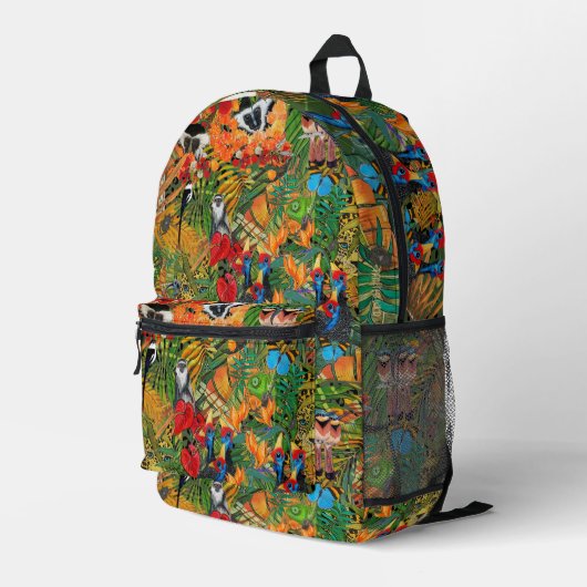 Wild Creation Backpack Bedrukte Rugzak (Achterkant Hoek Rechts)