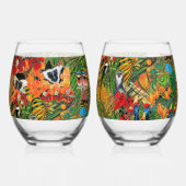 Wild Creation  Wijnglas Zonder Voet (Achterkant)