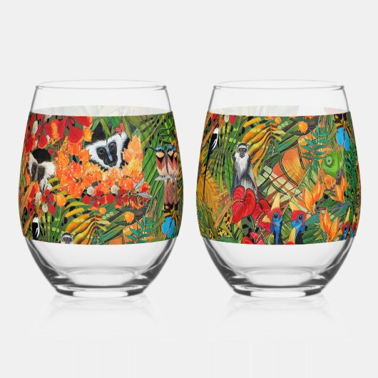 Wild Creation  Wijnglas Zonder Voet (Achterkant)