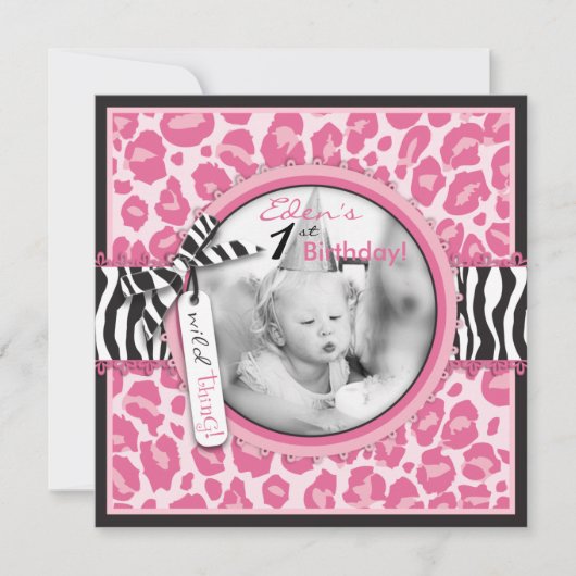 Wild Cupcake CP Invitation Square 2 Kaart (Voorkant)