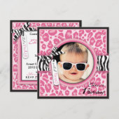 Wild Cupcake CP Invitation Square 2B Kaart (Voorkant / Achterkant)