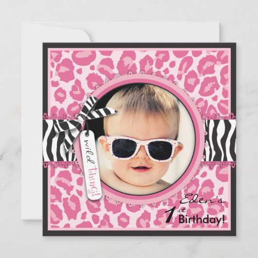 Wild Cupcake CP Invitation Square 2B Kaart (Voorkant)