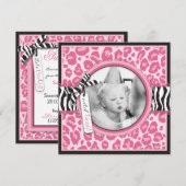 Wild Cupcake CP Invitation Square B3 Kaart (Voorkant / Achterkant)