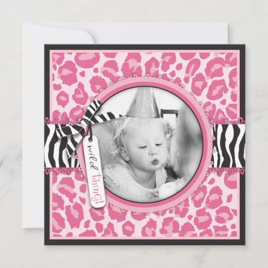 Wild Cupcake CP Invitation Square B3 Kaart (Voorkant)