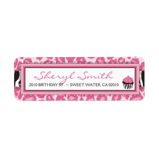 Wild Cupcake CP Retourlabel Etiket (Voorkant)