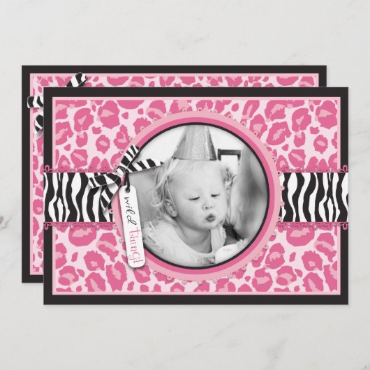 Wild Cupcake CP-uitnodigingskaart B1 Kaart (Voorkant / Achterkant)