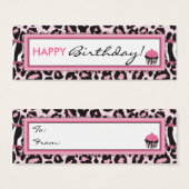 Wild Cupcake WP Skinny Gift Label Mini Visitekaartjes (Voorkant /achterkant)