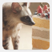Wild Curiosity & Layered Cake Vierkante Sticker (Voorkant)