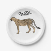Wild Custom Cheetah Papieren Bordje (Voorkant)