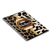 Wild Custom Gold lips Gift Décor girly Cute Makeup Notitieboek (Rechterzijde)