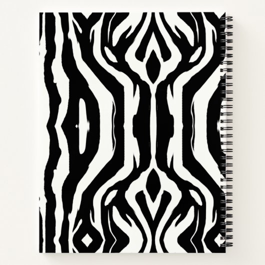 Wild Custom Zebra Print Patroon Notitieboek (Achterkant)