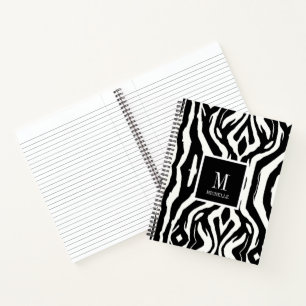 Wild Custom Zebra Print Patroon Notitieboek