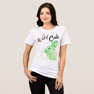 Wild Cute – Konijnontwerp Dames T-Shirt