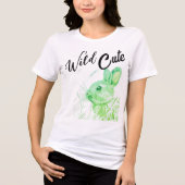 Wild Cute – Konijnontwerp Dames T-Shirt (Voorkant)