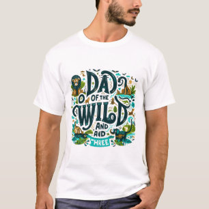 Wild Dad of Three - Fun Animal-Theme Father's Gift T-shirt