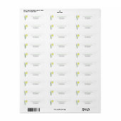 Wild Daffodil Flower Return Adres Label (Full Sheet)