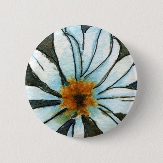 "Wild Daisies #1" Floral Button (Voorkant)