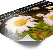Wild Daisies met Isaiah 40:8 Foto Afdruk (Hoek)