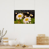 Wild Daisies met Isaiah 40:8 Poster (Keuken)
