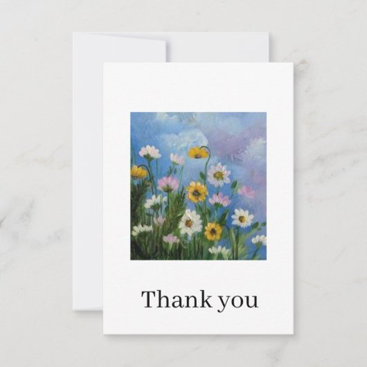 Wild daisies Thank you card Bedankkaart (Voorkant)