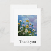 Wild daisies Thank you card Bedankkaart (Voorkant / Achterkant)