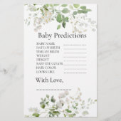 Wild daisy blooms Baby shower Predicted Game (Voorkant)