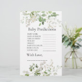 Wild daisy blooms Baby shower Predicted Game (Staand voorkant)