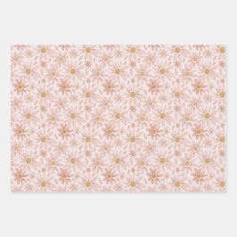 Wild Daisy Boho Floral, Gingham en Confetti Inpakpapier Vel