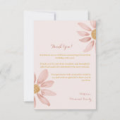 Wild Daisy Eerste Verjaardag, Boho Floral Theme Bedankkaart (Voorkant)