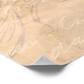 Wild Daisy Flower Wildflower Antiek Script Paper Poster (Hoek)