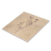 Wild Daisy Flower Wildflower Antiek Script Paper Tegeltje (Zijkant)