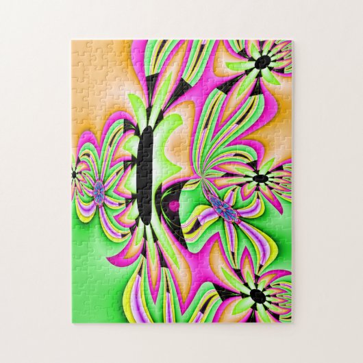 Wild Daisy Fractal Art Legpuzzel (Verticaal)