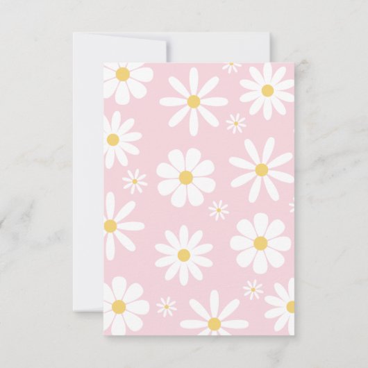 Wild Daisy - Hartelijk dank | Wilde bloem Hartelij Bedankkaart (Achterkant)