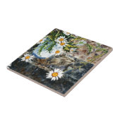 "Wild Daisy Shelf" Kitchen Garden Ceramic Tile Tegeltje (Zijkant)