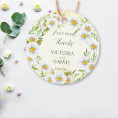 Wild daisy spring bloemen bruiloft bedankt bedankjes labels