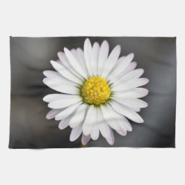 Wild daisy white and yellow theedoek