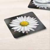 Wild Daisy White en Yellow Kartonnen Onderzetters (Schuin)