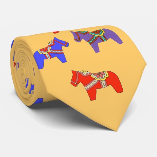 Wild Dala Horse Stropdas (Opgerold)