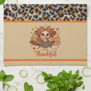 Wild Dankbaar – Luipaardprint Kalkoen Theedoek