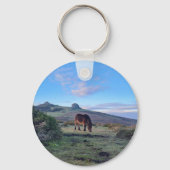 Wild Dartmoor Pony Horse Sleutelhanger (Voorkant)