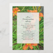 Wild Daylily Party Invitation Kaart (Voorkant / Achterkant)