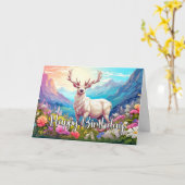 Wild Deer Design Happy Birthday Kaart (Gele Bloem)
