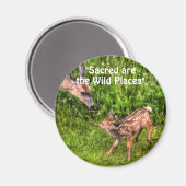 Wild Deer Fawn Wildlife voor buitenliefhebbers Magneet (Voorkant / Achterkant)