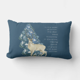 Wild Deer Footprints in Snow – Winter Nature Art Kussen